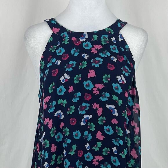 Betsey Johnson Navy Floral Dress Size 10 - Picture 3 of 12